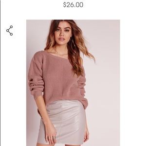 Missguided off the shoulder sweater M/L